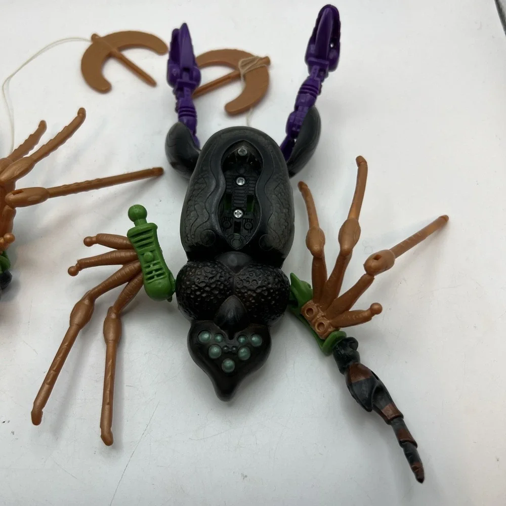 2X 1996 Beast Wars Transformers BLACKARACHNIA Action Figure Launcher INCOMPLETE